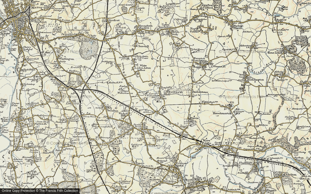 Old Map of Historic Map covering Bow Brook in 1899-1901