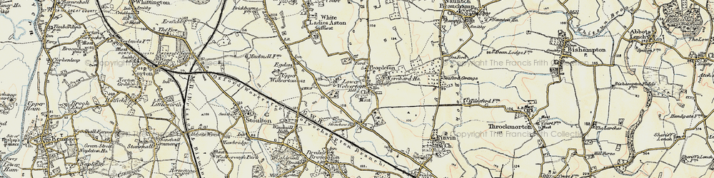 Old map of Peopleton in 1899-1901
