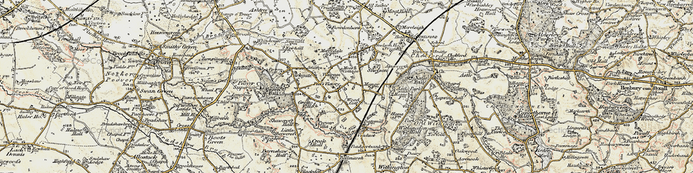 Old map of Peover Heath in 1902-1903