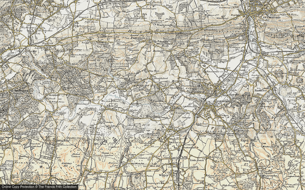 Old Map of Peper Harow, 1897-1909 in 1897-1909