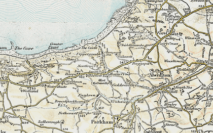 Old map of Peppercombe in 1900
