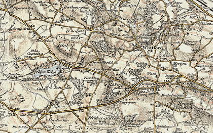 Old map of Per-ffordd-llan in 1902-1903