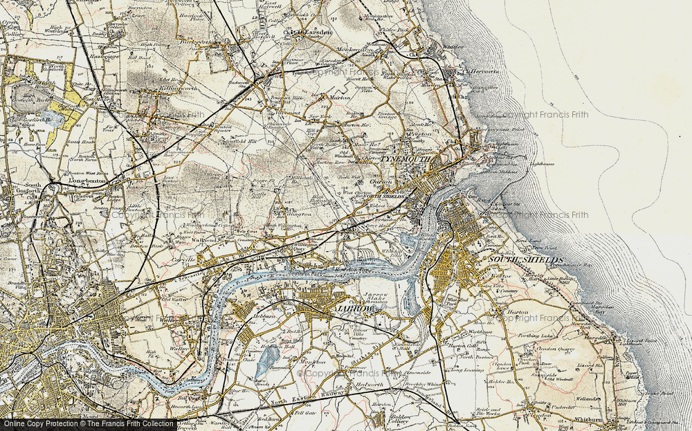 Old Map of Percy Main, 1901-1903 in 1901-1903