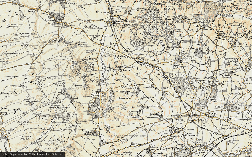 Old Map of Perham Down, 1897-1899 in 1897-1899