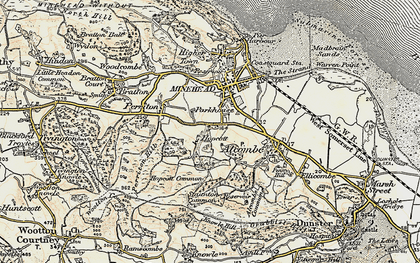 Old map of Periton in 1898-1900