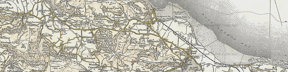 Old map of Periton in 1898-1900