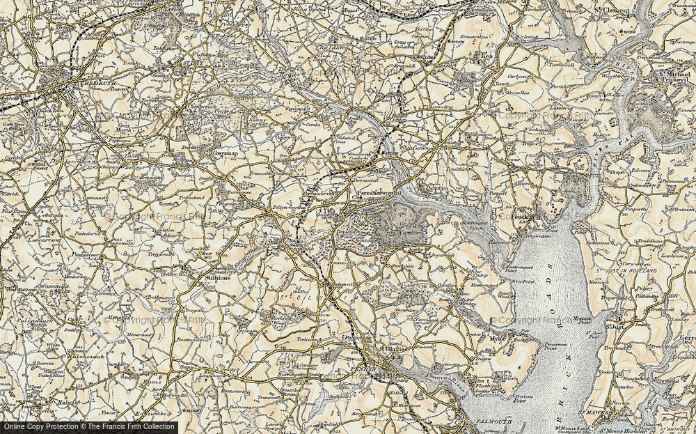 Old Map of Perranarworthal, 1900 in 1900