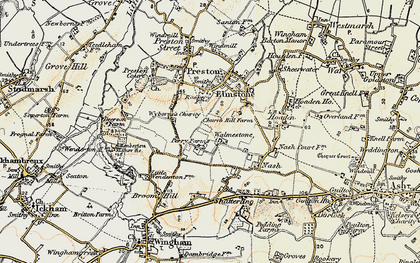 Old map of Wyborne's Charity in 1898-1899