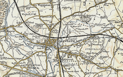 Old map of Perry Crofts in 1901-1902