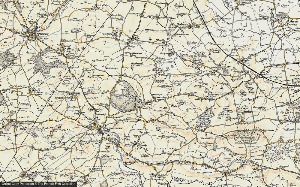 Old Map of Historic Map covering Andover's Gorse in 1898-1899