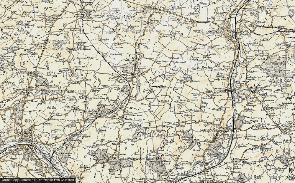 Old Map of Perry Green, 1898-1899 in 1898-1899