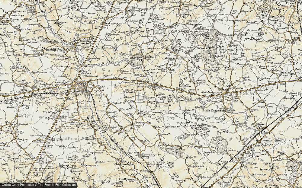 Old Map of Perry Green, 1898-1899 in 1898-1899