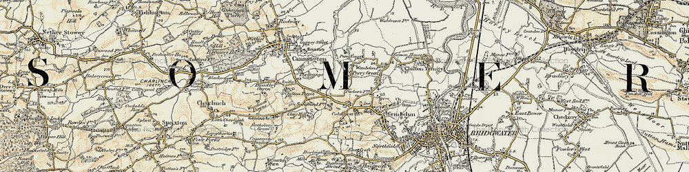 Old map of Perry Green in 1898-1900