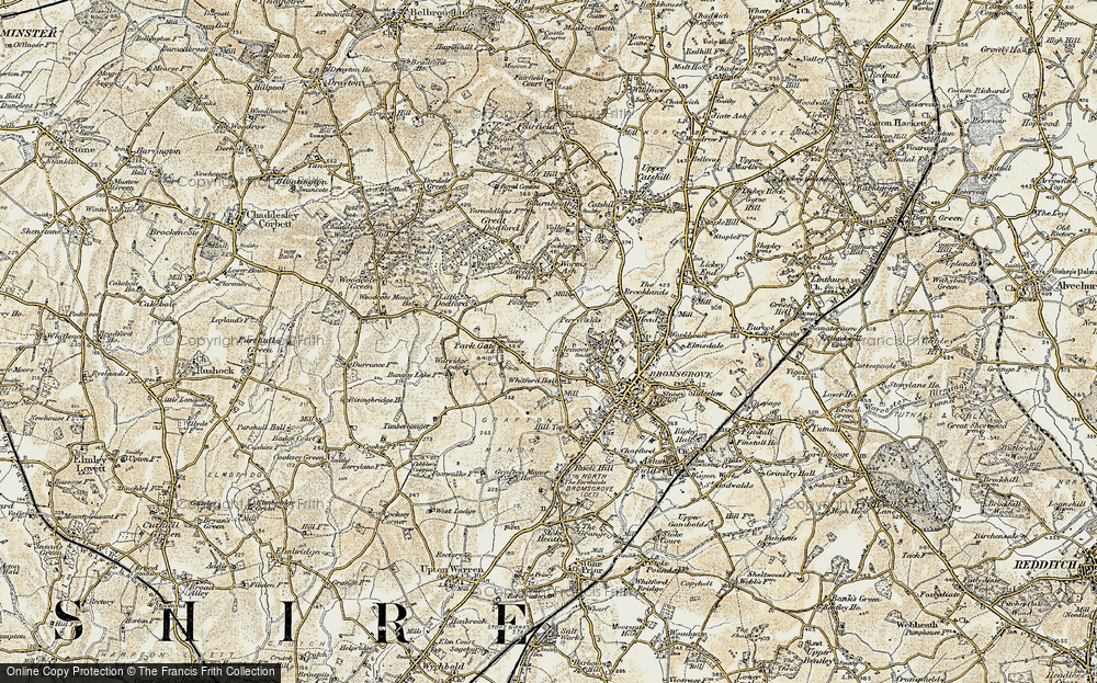 Old Map of Perryfields, 1901-1902 in 1901-1902