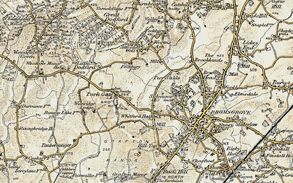 Old map of Perryfields in 1901-1902