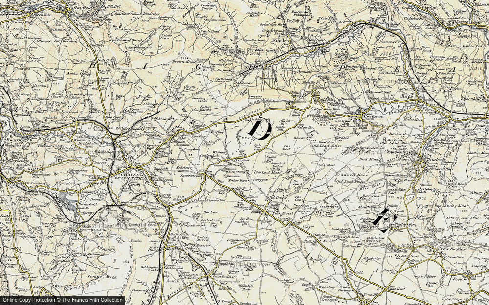 Old Map of Historic Map covering Whitelee in 1902-1903