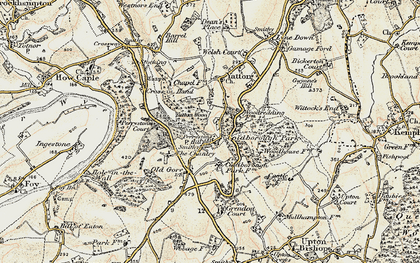 Old map of Perrystone Hill in 1899-1900