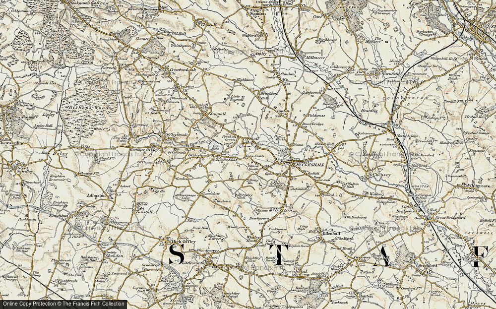 Old Map of Pershall, 1902 in 1902