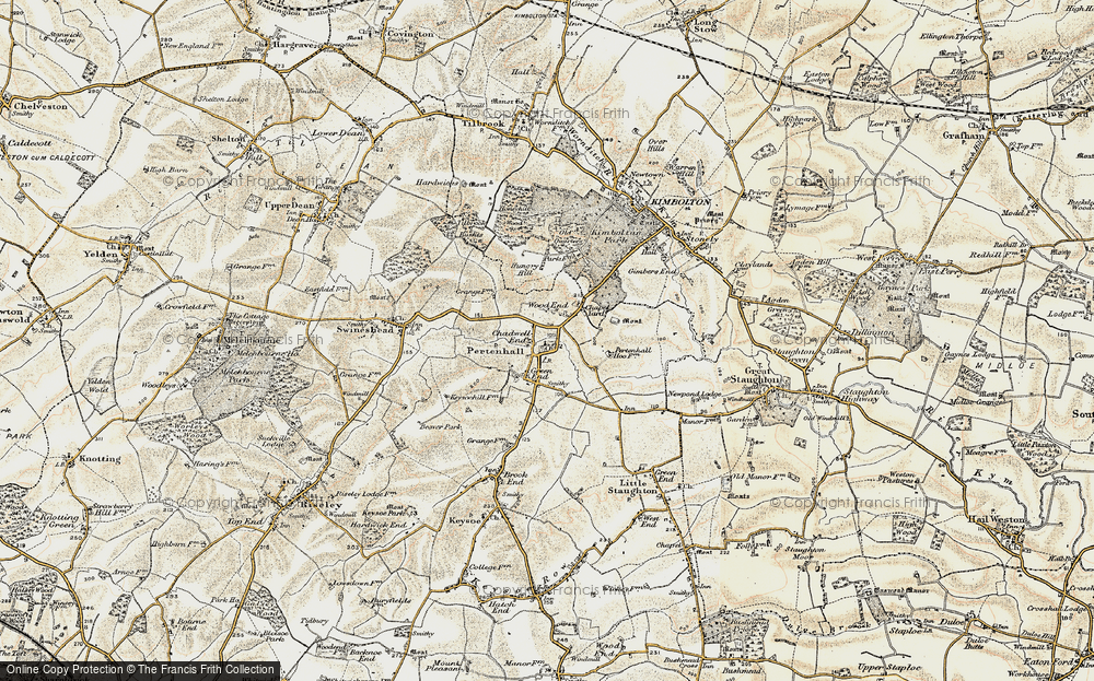 Old Map of Pertenhall, 1898-1901 in 1898-1901