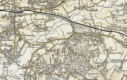 Old map of Perton in 1899-1901