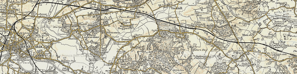 Old map of Perton in 1899-1901