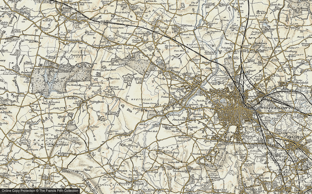 Old Map of Perton, 1902 in 1902