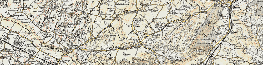 Old map of Pested in 1897-1898