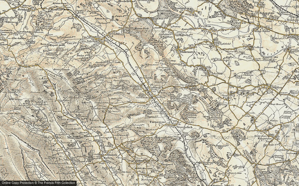 Old Map of Peterchurch, 1900-1901 in 1900-1901