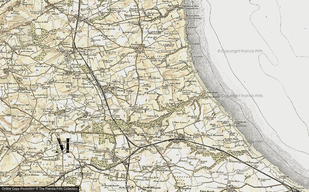 Old Map of Peterlee, 1901-1904 in 1901-1904