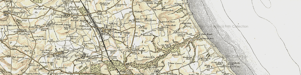 Old map of Peterlee in 1901-1904