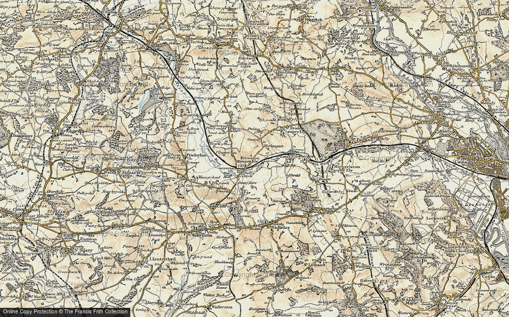 Old Map of Peterston-super-Ely, 1899-1900 in 1899-1900