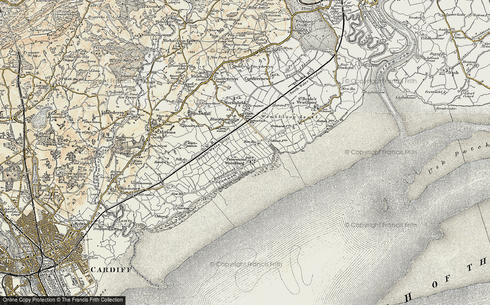 Old Map of Peterstone Wentlooge, 1899-1900 in 1899-1900