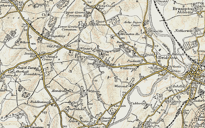 Old map of Peterstow in 1899-1900