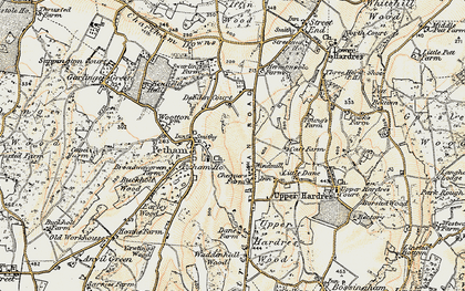 Old map of Petham in 1898-1899