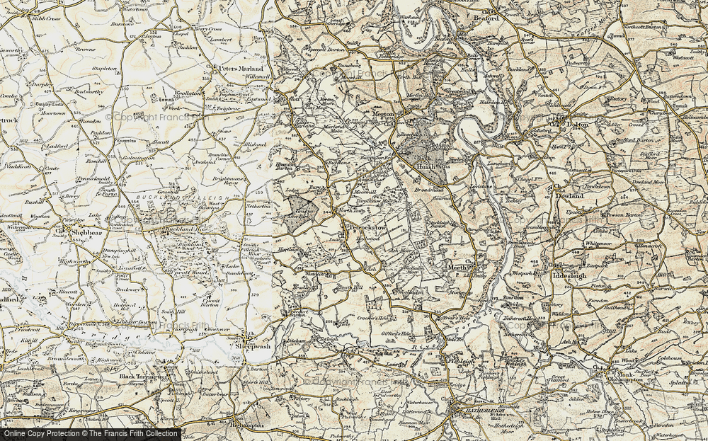 Old Map of Petrockstowe, 1899-1900 in 1899-1900