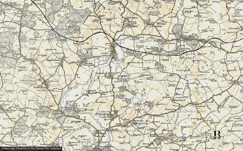 Old Map of Petsoe End, 1898-1901 in 1898-1901