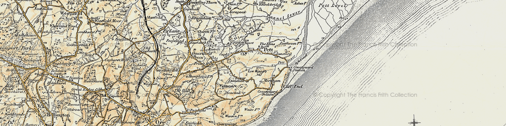 Old map of Pett in 1898