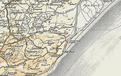 Old map of Pett Level in 1898