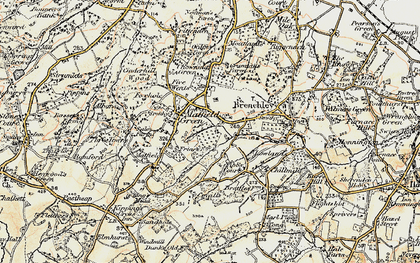Old map of Petteridge in 1897-1898