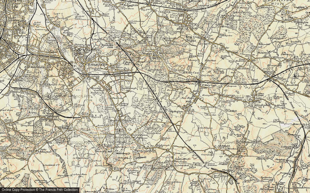 Old Map of Petts Wood, 1897-1902 in 1897-1902