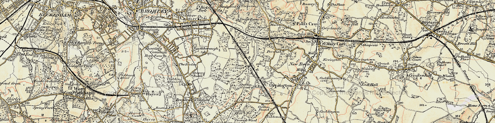 Old map of Petts Wood in 1897-1902