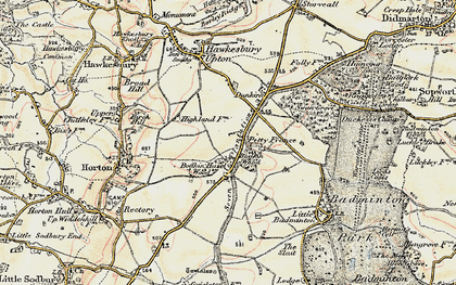 Old map of Bodkin Hazel Wood in 1898-1899