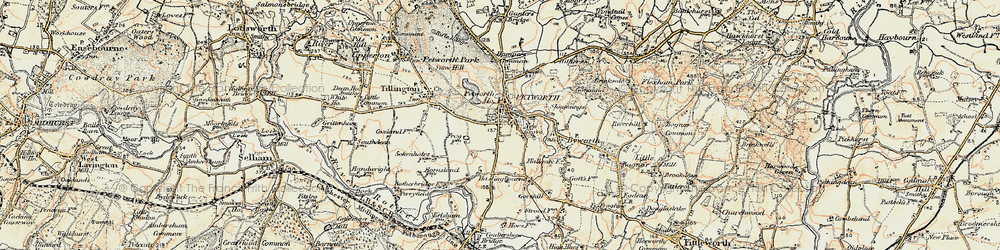 Old map of Petworth in 1897-1900