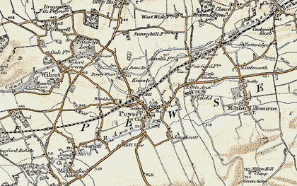Old map of Pewsey in 1897-1899