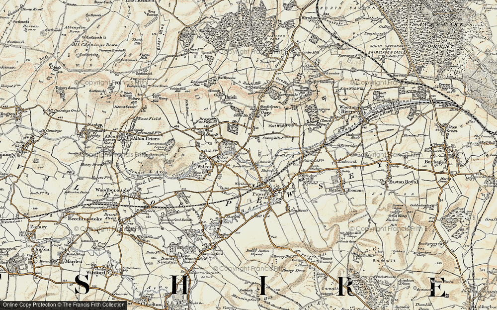 Old Map of Pewsey Wharf, 1897-1899 in 1897-1899