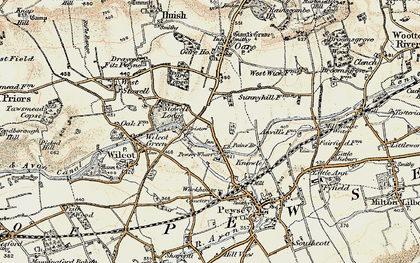 Old map of Pewsey Wharf in 1897-1899