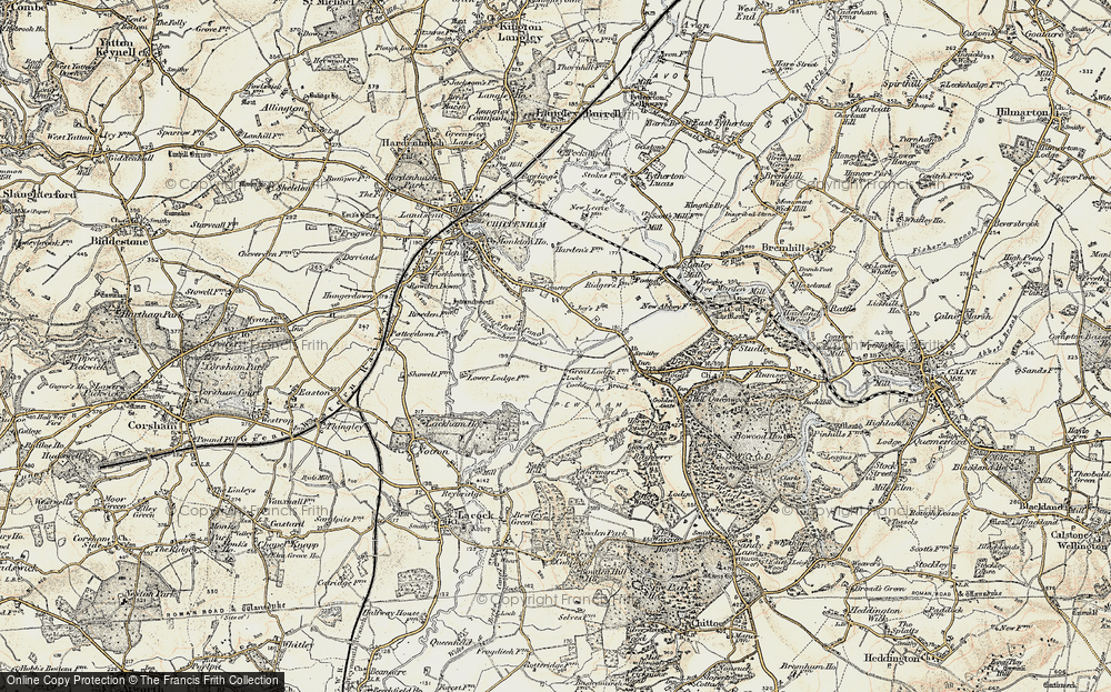 Old Map of Pewsham, 1899 in 1899