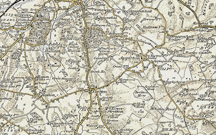 Old map of Pewterspear in 1902-1903