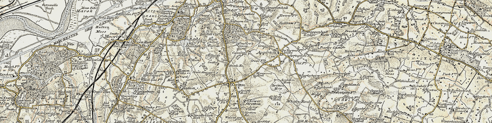 Old map of Pewterspear in 1902-1903