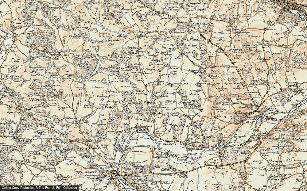 Old Map of Historic Map covering Bacres in 1897-1898